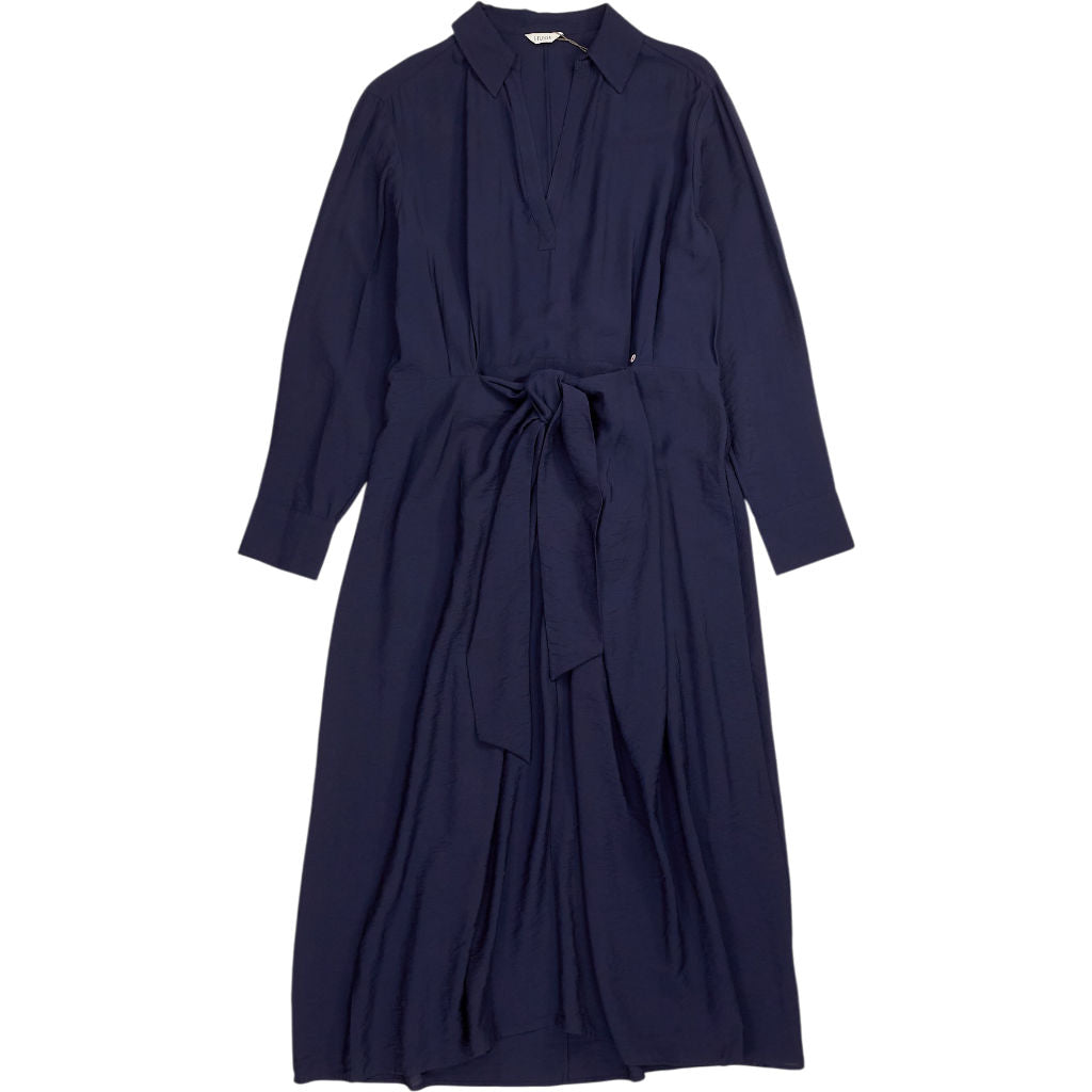 Hush Navy Maya Front Tie Midi Dress