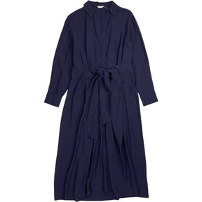 Hush Navy Maya Front Tie Midi Dress