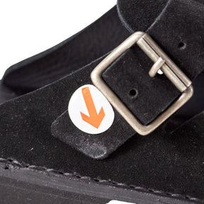 Fracap Black Suede Sandals