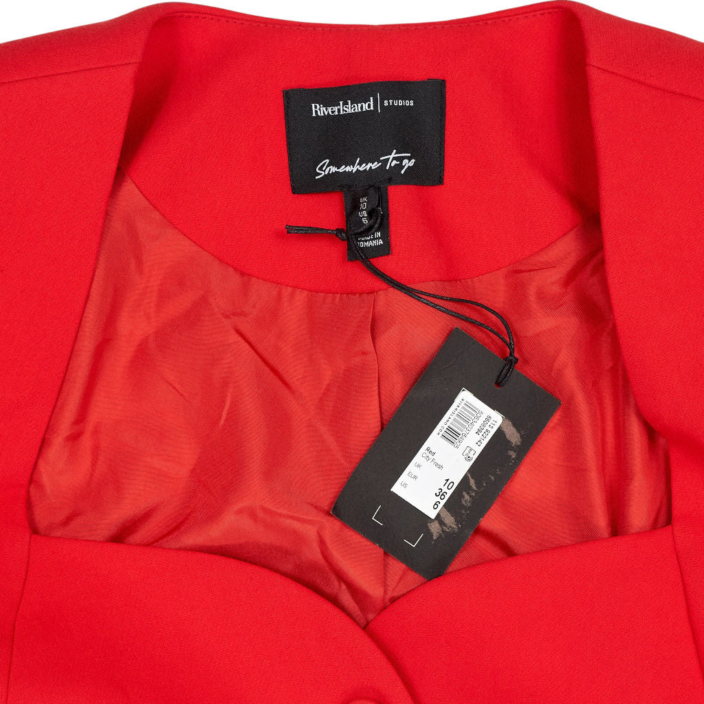 River Island Red Buttoned Blazer
