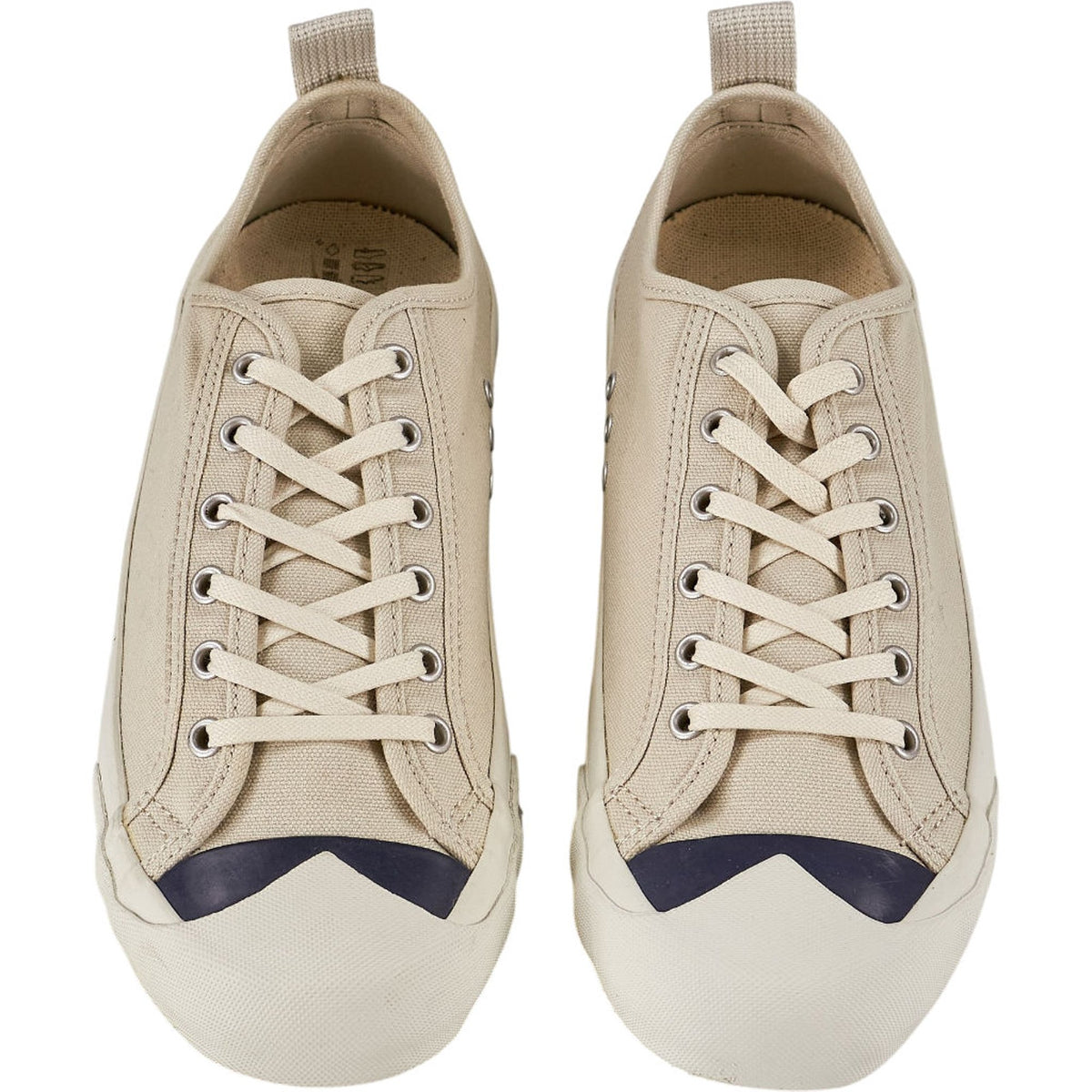 YMC Cream Canvas Trainers