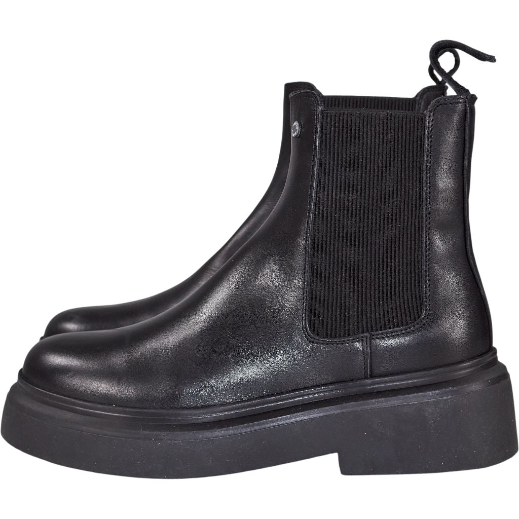 Barbour Black Leather Chelsea Boots