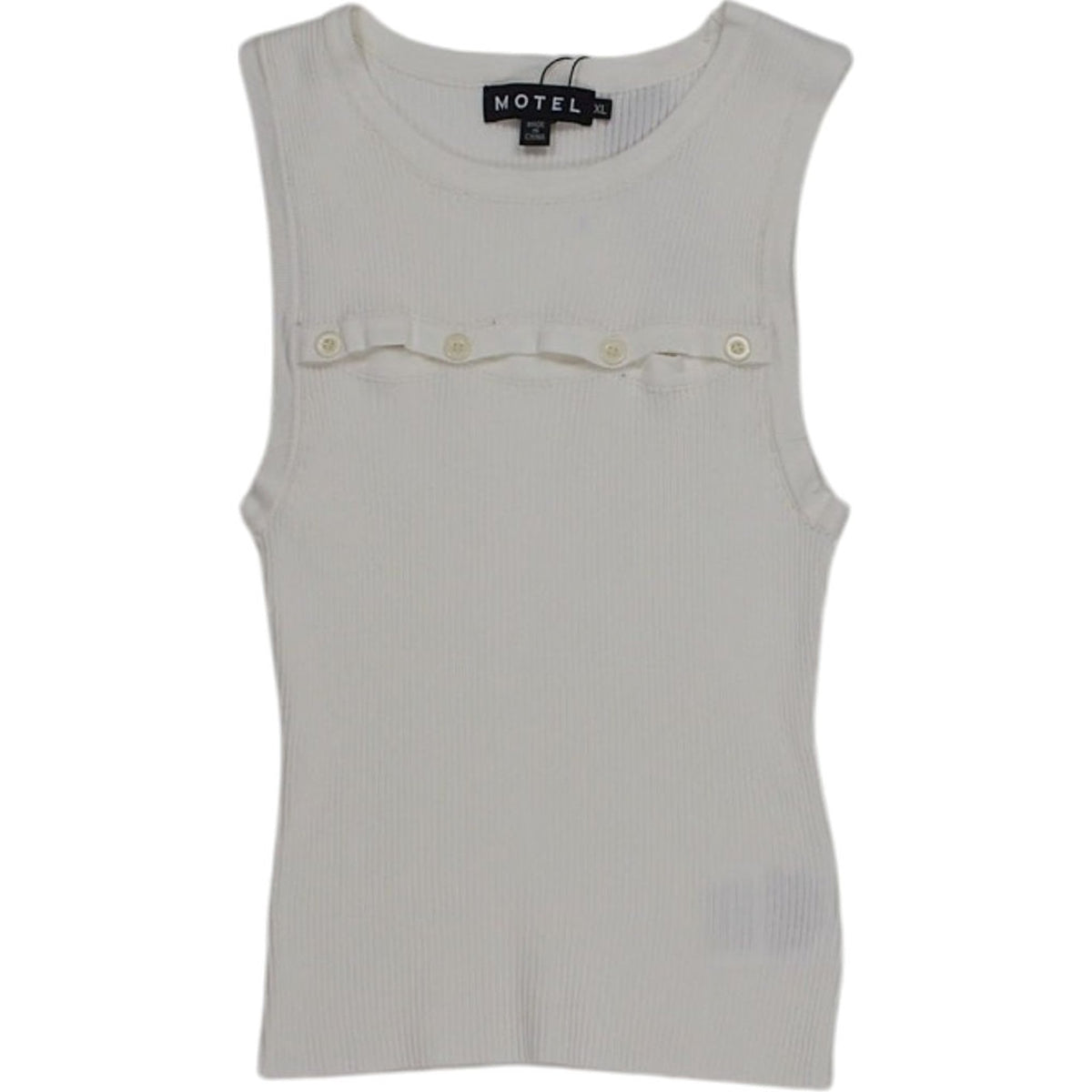 Motel White Caena Top Rib