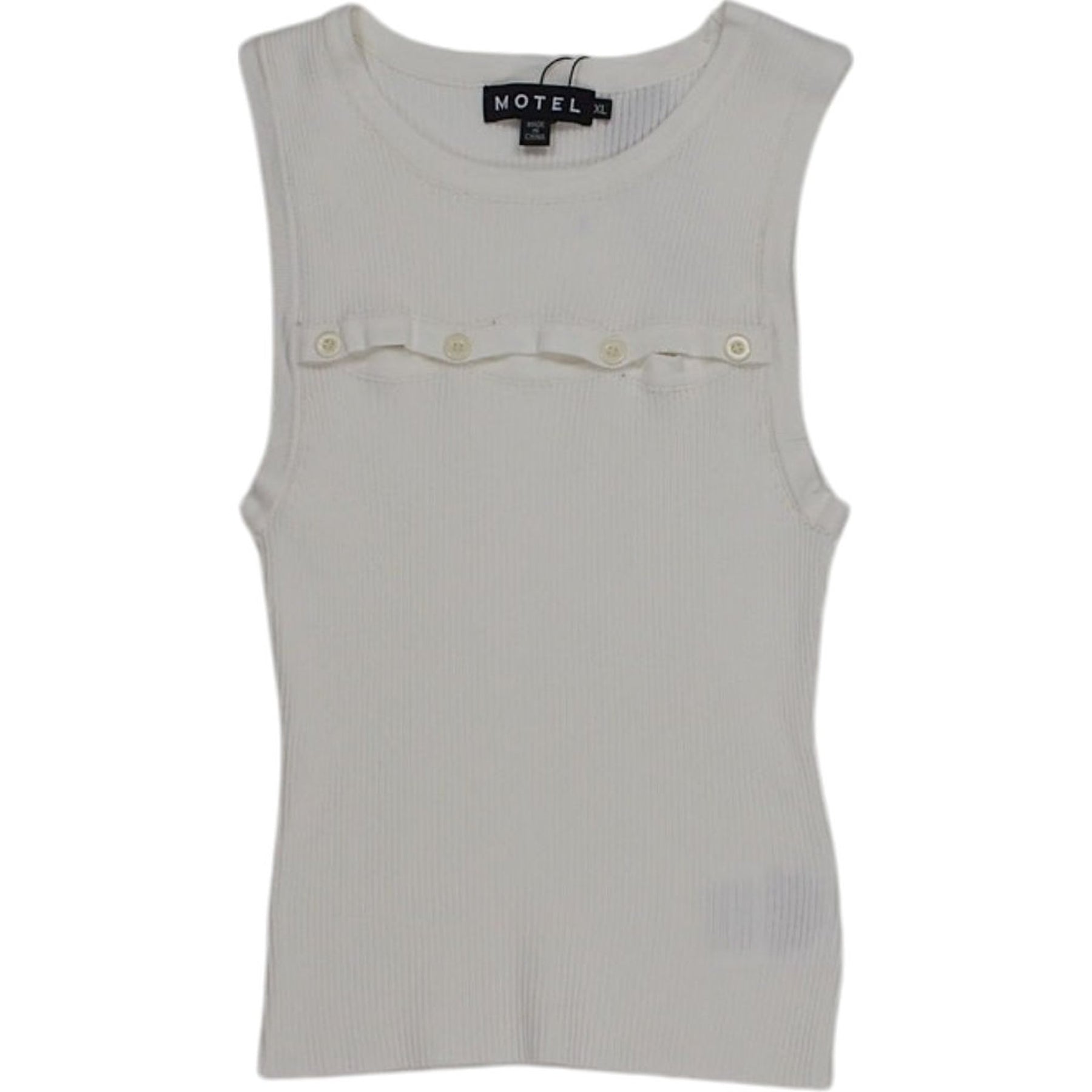 Motel White Caena Top Rib