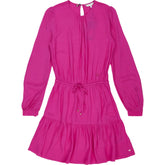 Tommy Hilfiger Pink Tie-Waist Dress