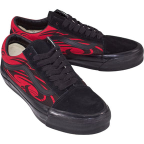 Vans Black Red Flame LX Old Skool Trainers