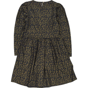 Batsheva Navy Gold Patterned Dress