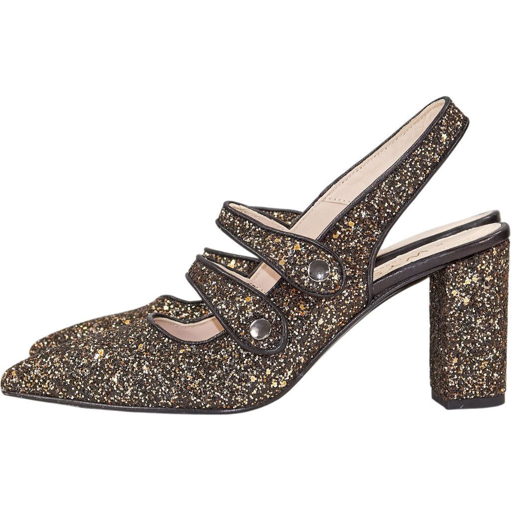 WYSE Glitter Strappy Heels