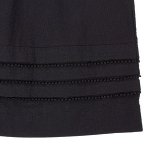 WYSE Black Short Sleeve Midi Dress