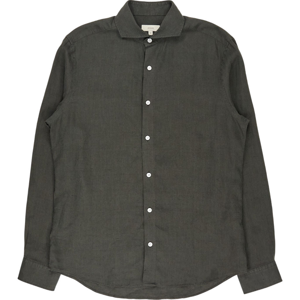Moss Green Linen Shirt