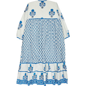 Pink City Prints Blue White Floral Dress