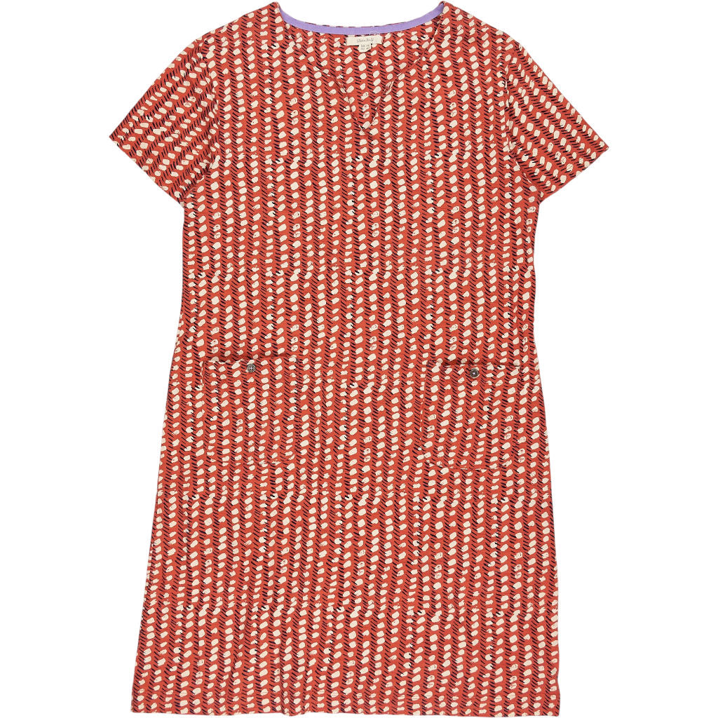 White Stuff Orange Patterned Dress