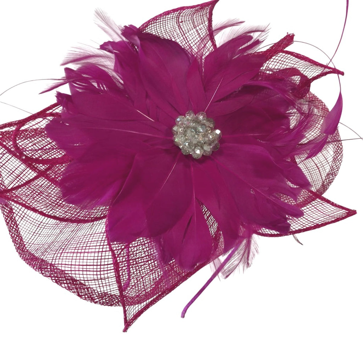 My Hat Pink Feather Fascinator