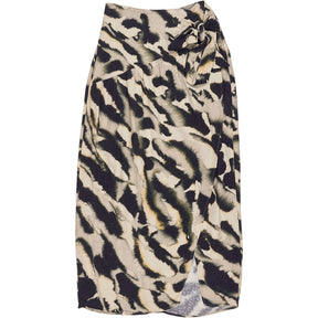 & Other Stories Animal Print Wrap Skirt