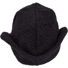 Cable Black Boucle Hat