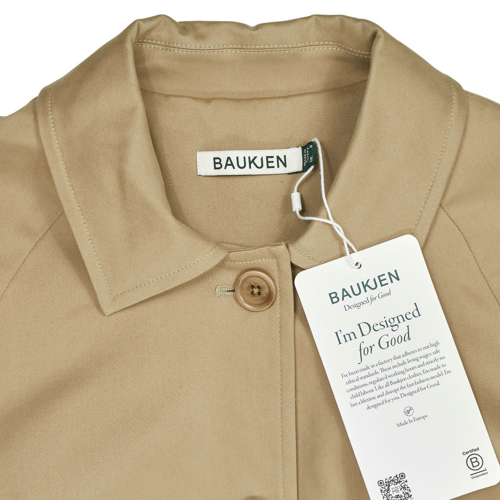 Baukjen Sand Hazel Organic Cotton Mac Coat