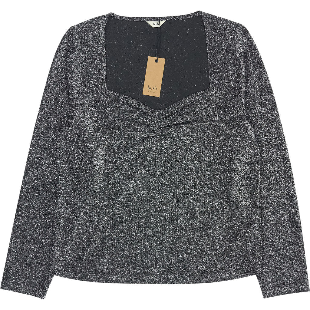 Hush Silver Metallic Lara Sweetheart Top