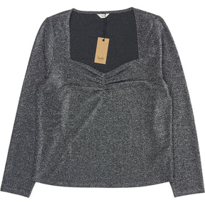 Hush Silver Metallic Lara Sweetheart Top