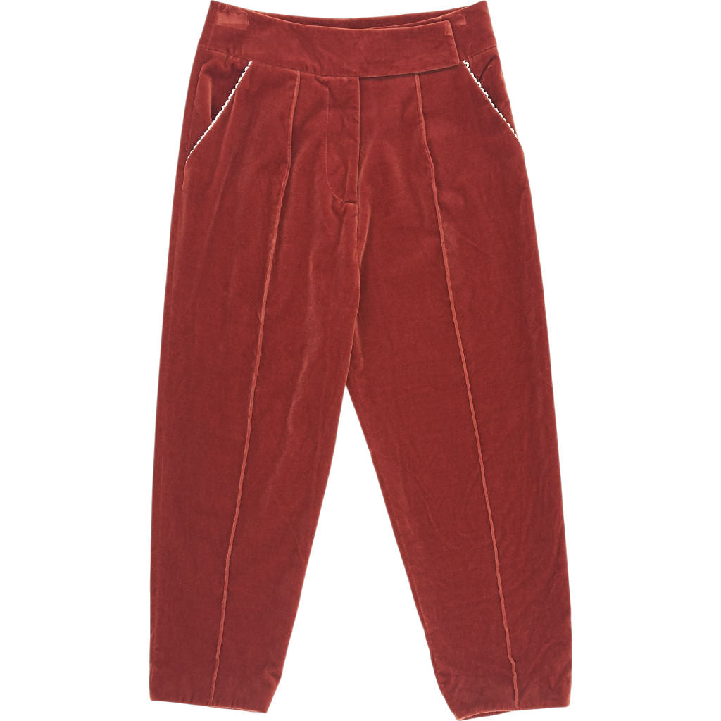 Mother of Peartl Brown Velvet Trousers