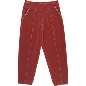 Mother of Peartl Brown Velvet Trousers