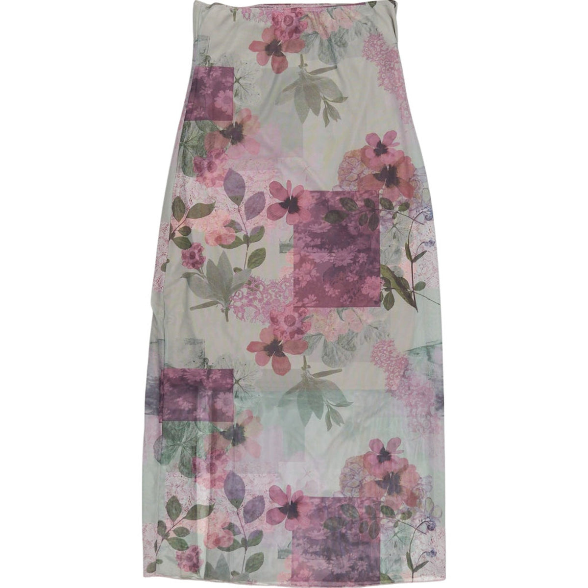 Motel Floral Mesh Midi Skirt