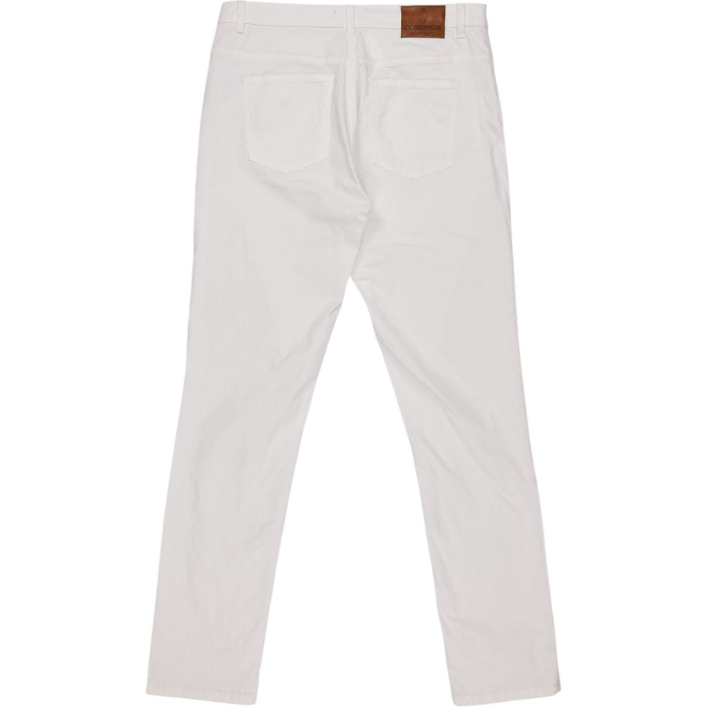 Cordings White Cotton Trousers
