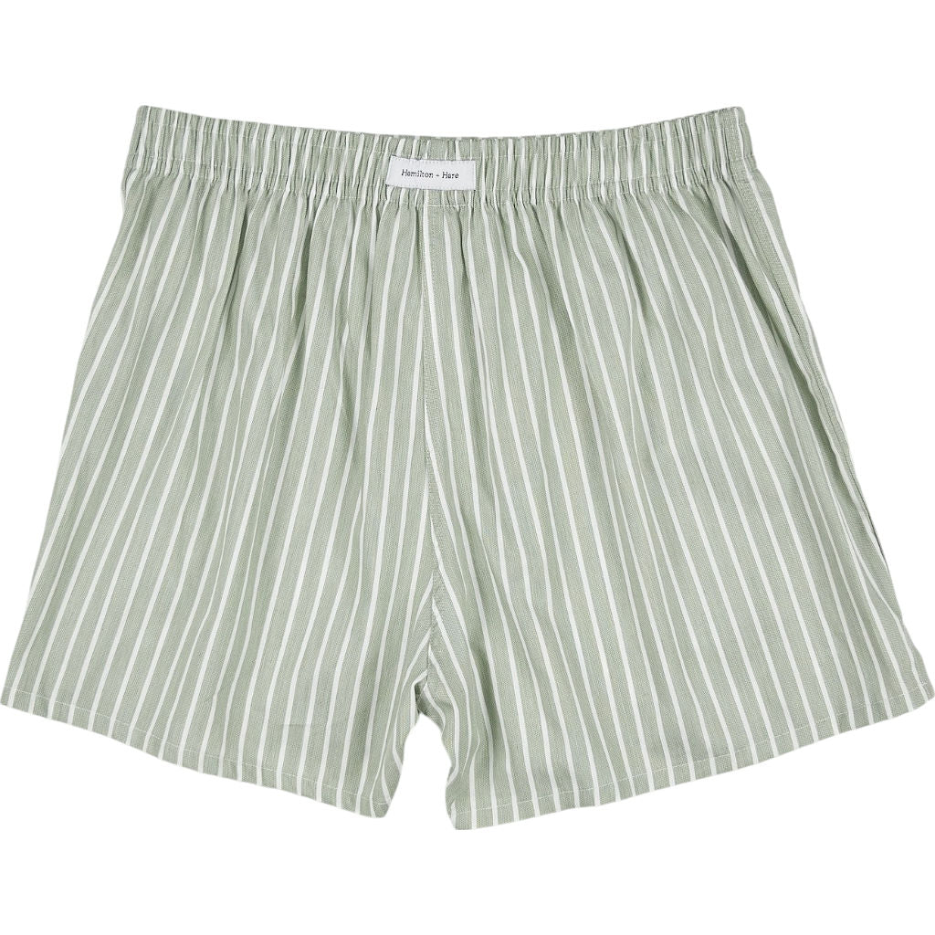 Hamilton + Hare Green Striped Shorts (1 PACK)