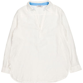 NRBY White Linen Long Sleeve Shirt