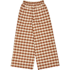 Aligne Multi Checkered Wide-Leg Trousers
