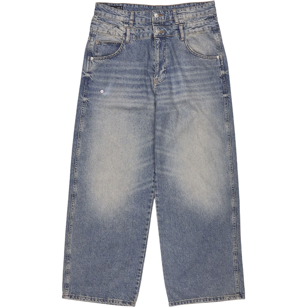 Pull & Bear Blue Wide Leg Jeans
