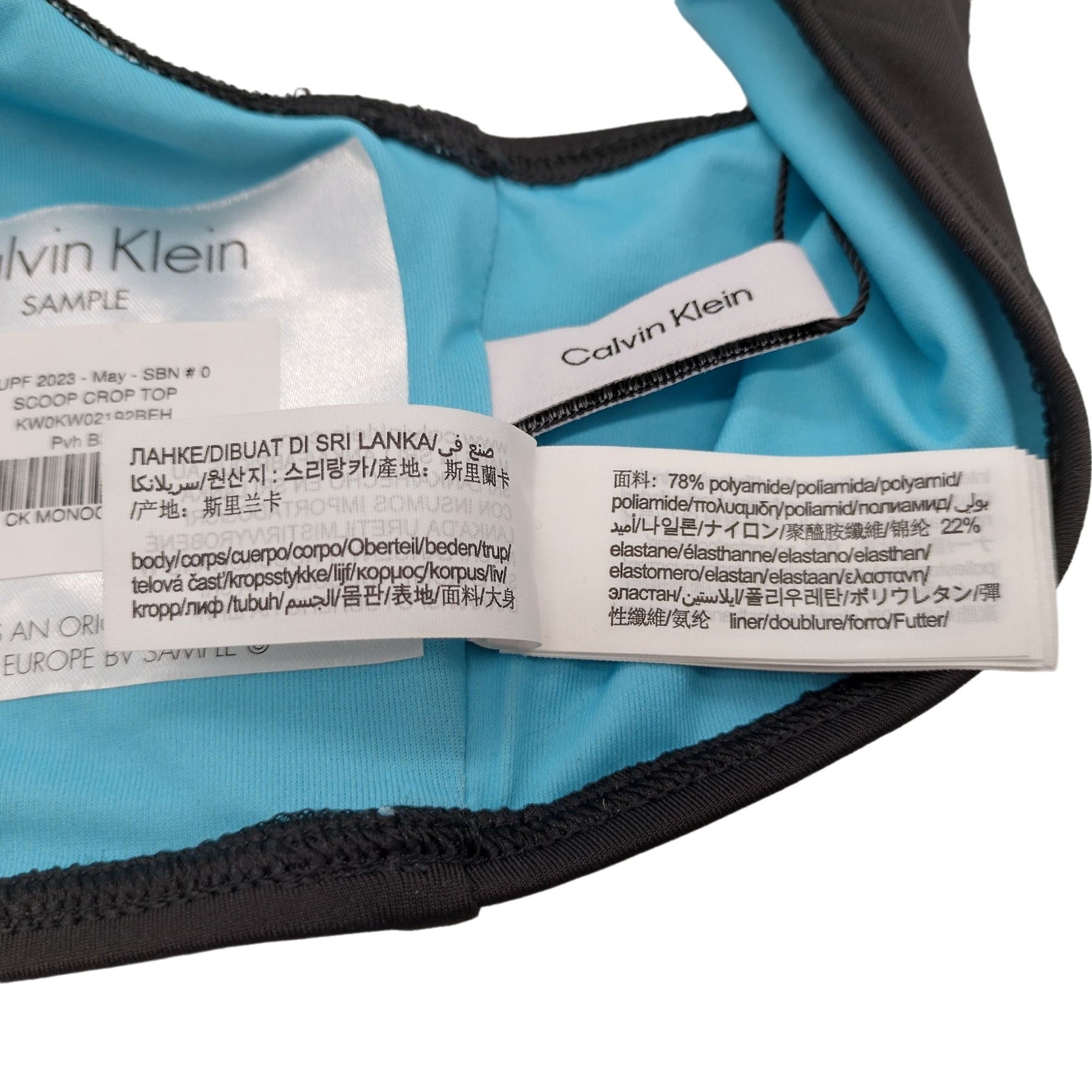 Calvin Klein Black Swimwear Crop Top