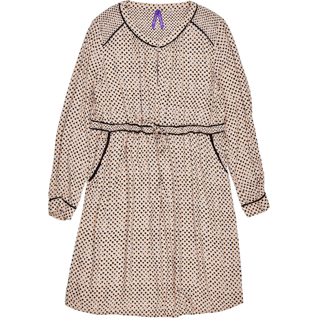 Seraphine Beige Black Geometric Dress