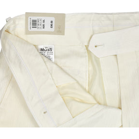 Moss Bros White Seersucker Trousers