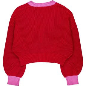 OMNES Red Pink Hopper Cardigan