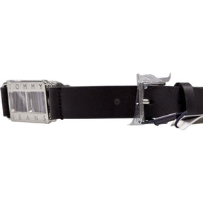 Tommy Jeans Black Heritage Lock Belt
