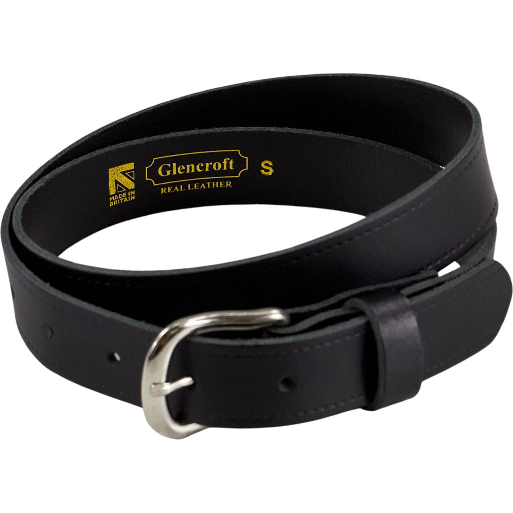 Glencroft Black Real Leather Belt