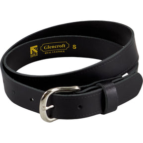 Glencroft Black Real Leather Belt