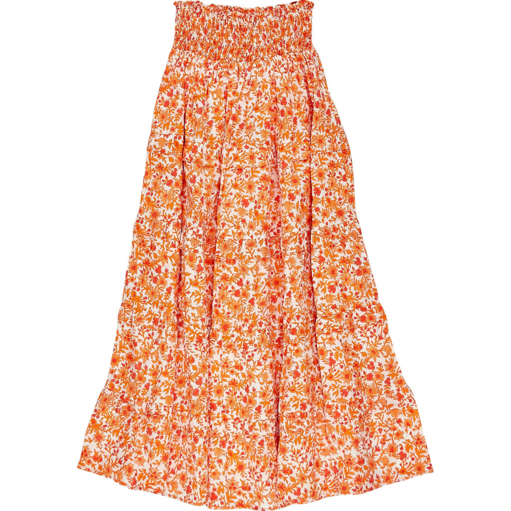 Pink City Prints Orange Pahar Hat Skirt