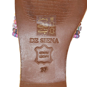 De Siena Multicoloured Beaded Sandals