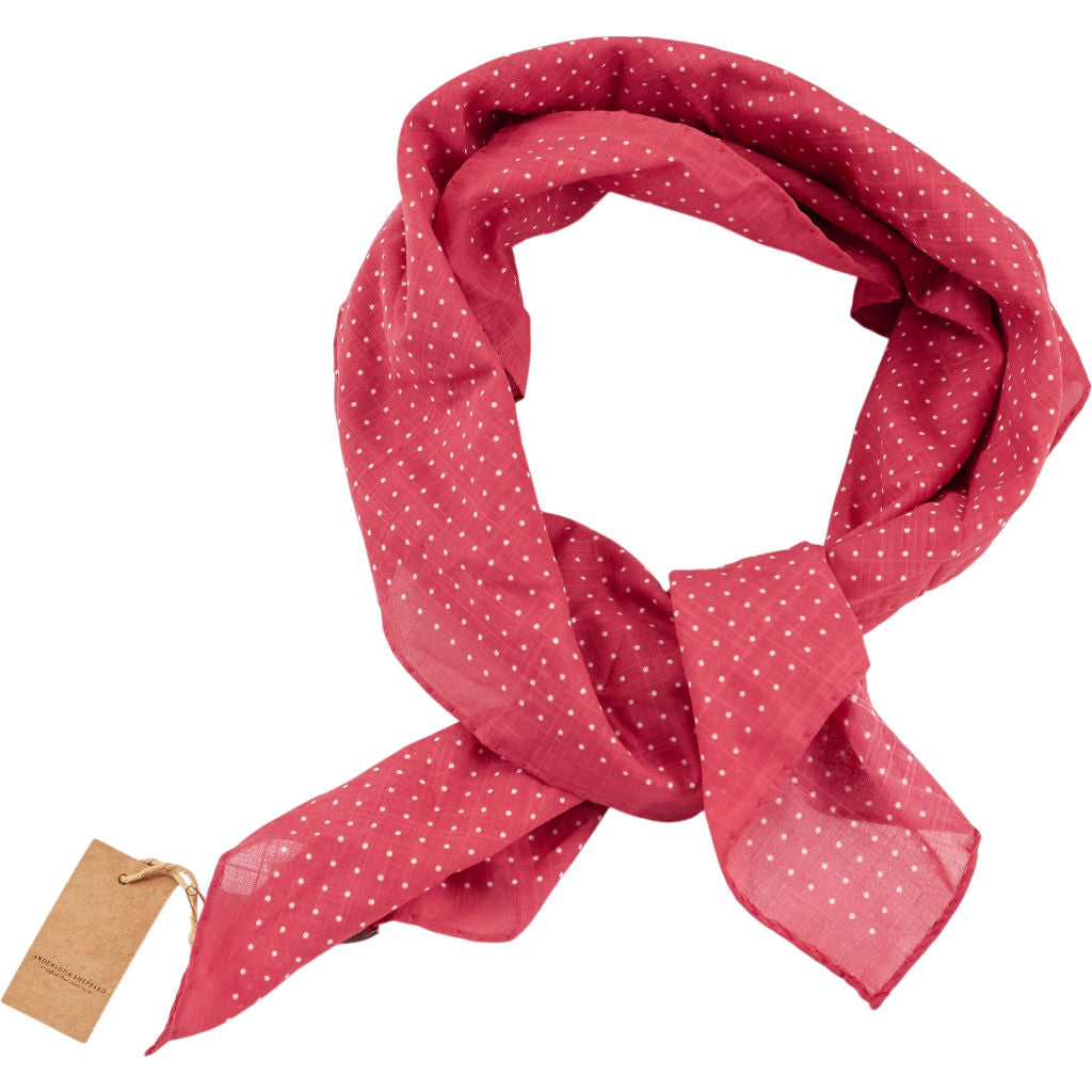 Anderson & Sheppard Red Spotted Cotton Neckerchief