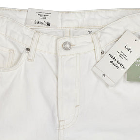 H&M White Baggy Wide Jeans