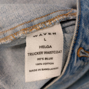 Waven Blue Helga Trucker Waistcoat