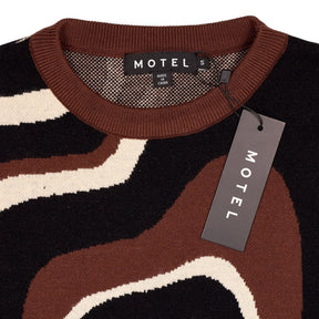 Motel Brown Cream Mably Jumper