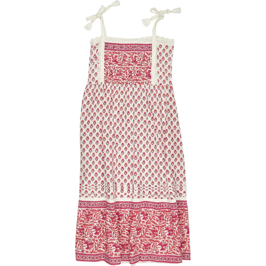 Pink City Prints Red Elena Dress