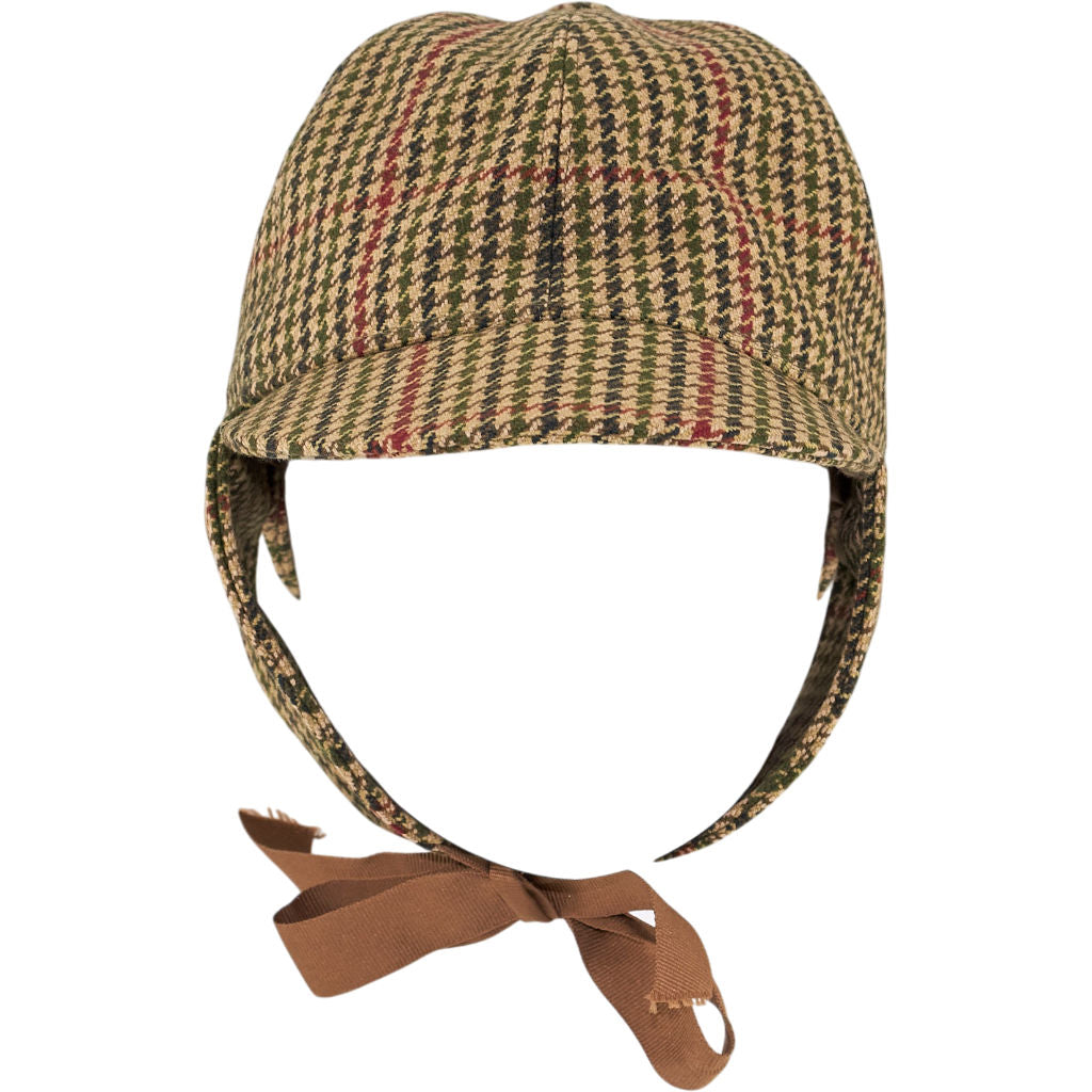 Bates Beige Houndstooth Deerstalker Hat