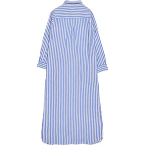 NRBY Blue White Striped Shirt Dress