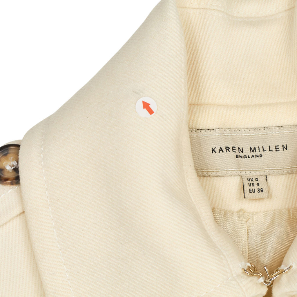 Karen Millen Cream Wool Duffle Coat