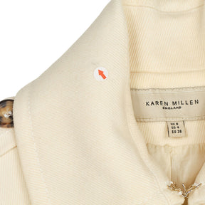 Karen Millen Cream Wool Duffle Coat