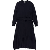 Hush Black Merino Wool Belted Dress