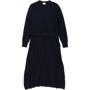 Hush Black Merino Wool Belted Dress